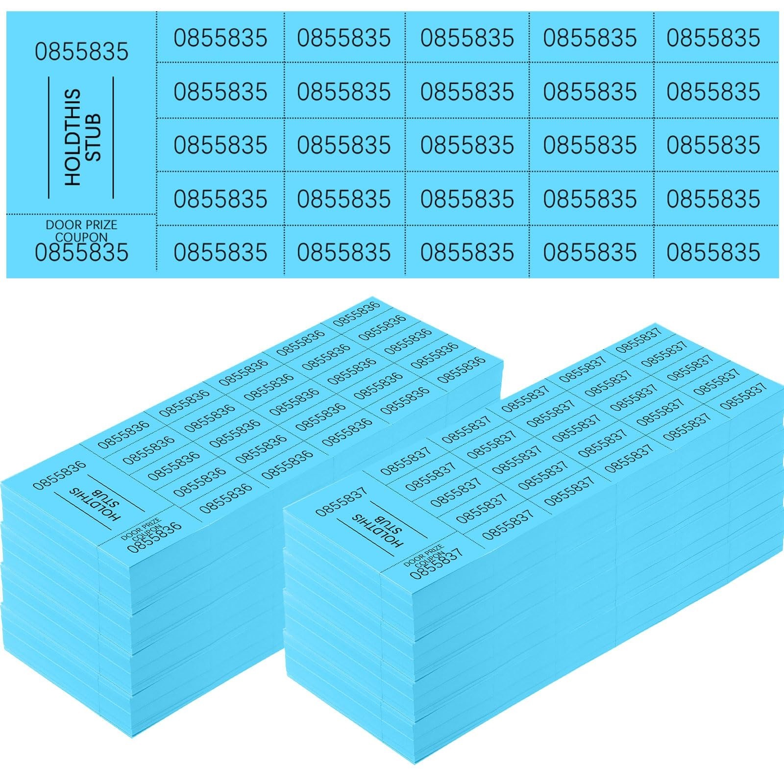 1000 Sheets Raffle Tickets – 25 Bid Chinese Auction Ticket Sheets for Events, Ch