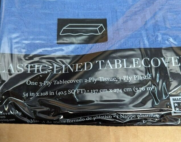 Lot of 22 x Paper Table Cover Navy Color 54″ x 108″ Touch of Color 710242B