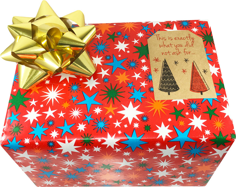 Natural Kraft Sarcastic Funny Christmas Gift Tags | 2 x 3″ Inch | 100 on a Roll