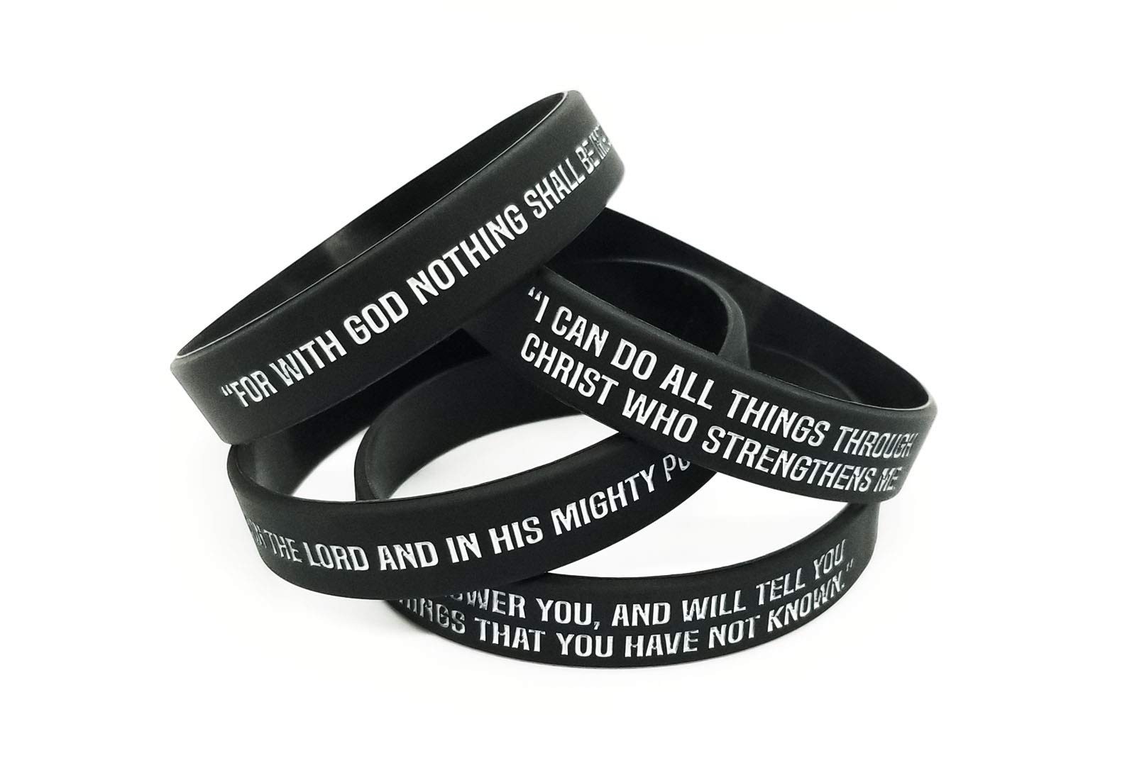 (8-Pack Christian Bible Verses Silicone Bracelets | Religious Gifts Wristband…