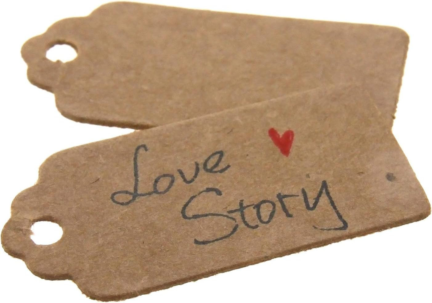 Brown Kraft Paper Hang Tags Label Wedding Party Price Gift Cards 100PCS