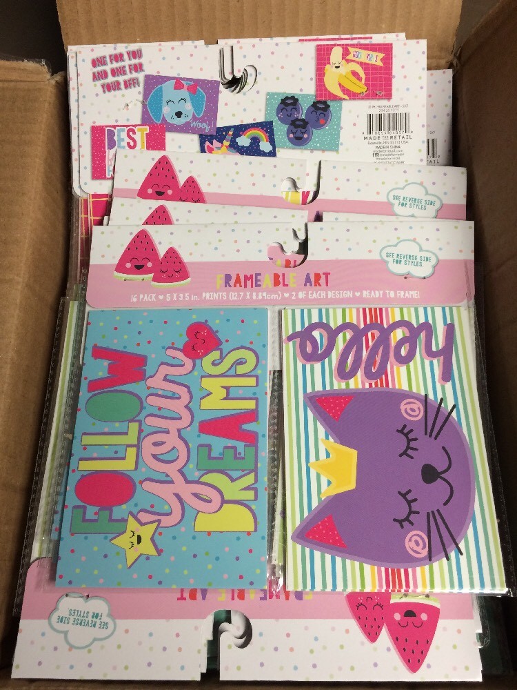 Assorted Girls 5+ Frameable Art Cute-Bright Colors Lot Of 24 Packs New #1371
