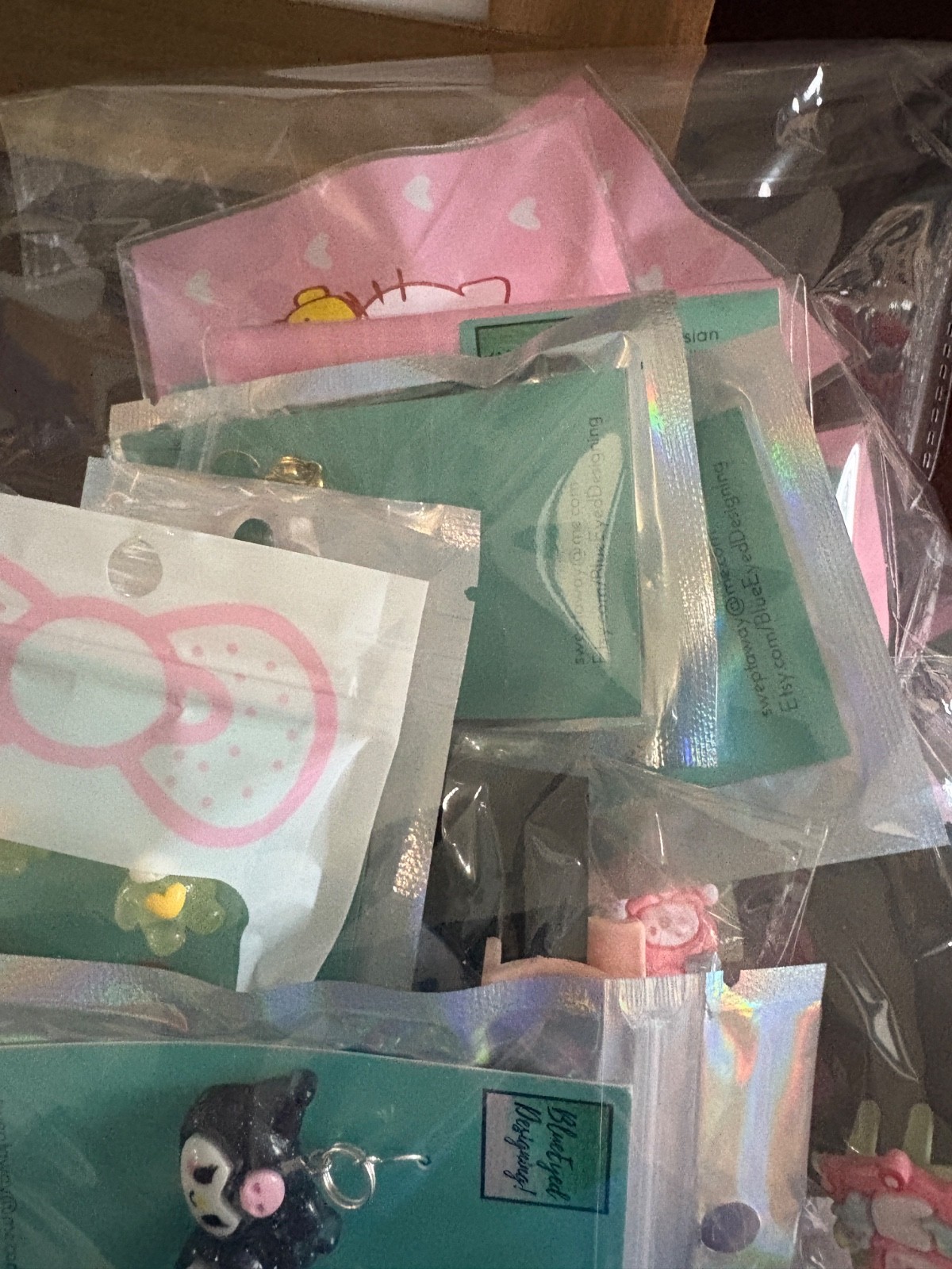 Kawaii Kitty Mystery Bags 10+ Gifts Inside Earrings, Hair Clips, Pens #2