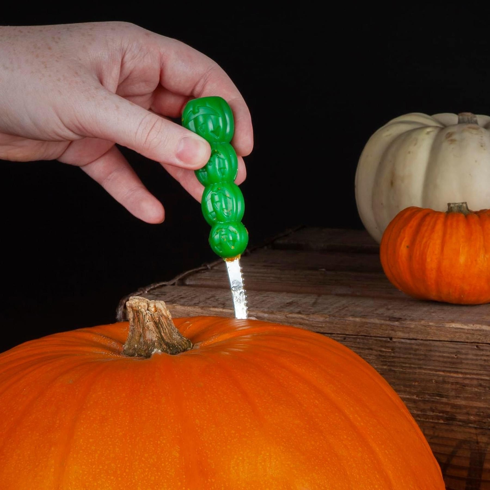Halloween 9 Piece Pumpkin Carving Kit Kids Crafts Party Decoration – Green