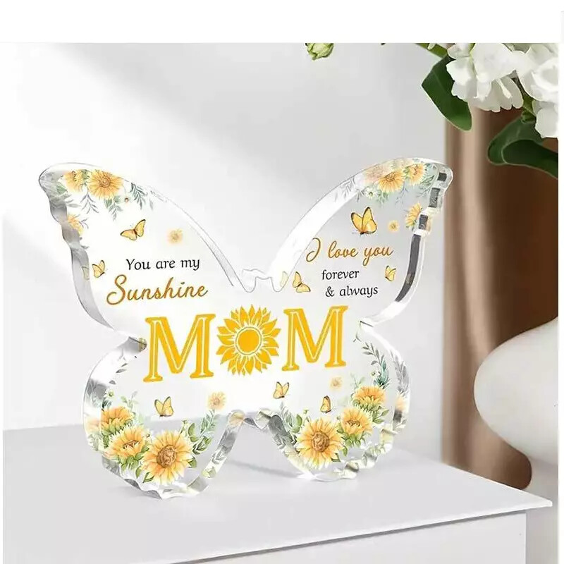 Gifts Mum Birthday Party Mother Acrylic Plaque Desk Keepsake Sunflower Sunflower
