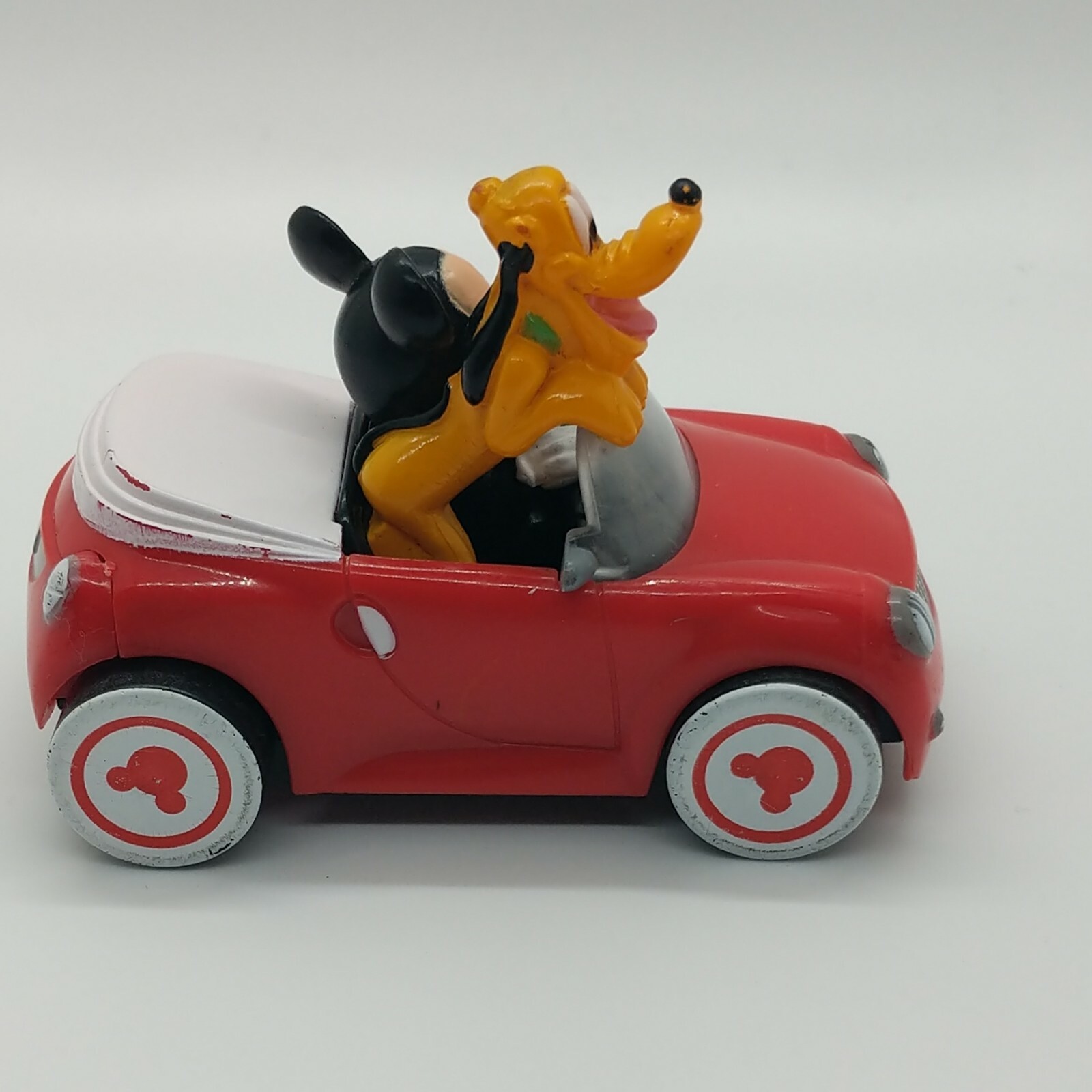 DecoPac Mickey Mouse and Pluto in Rolling Red Car Cake Topper Disney