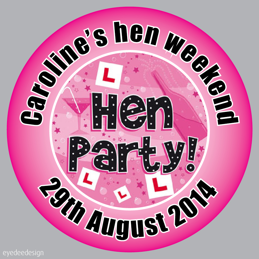 24x Large Personalised Hen Party Night Weekend Stickers 63mm Bride Sexy – 259