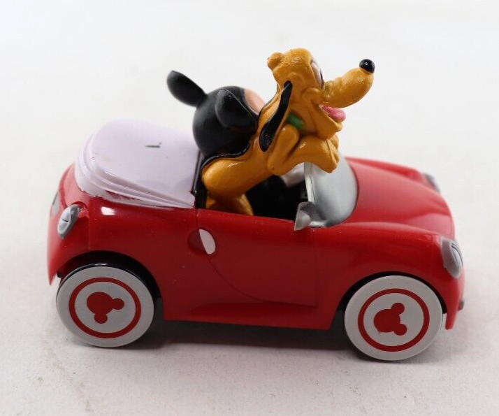 DecoPac Mickey Mouse and Pluto in Rolling Red Car Cake Topper Disney