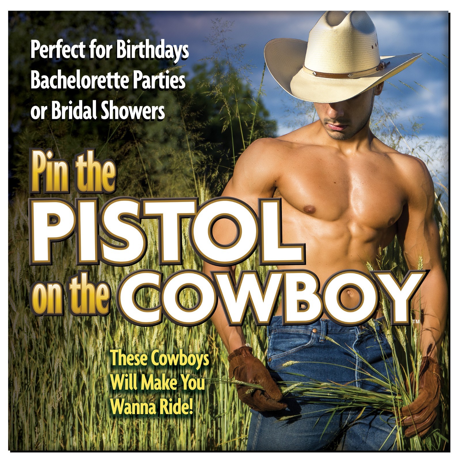 Pin the Pistol on the Cowboy – Bachelorette Party Wedding Bridal Shower Game