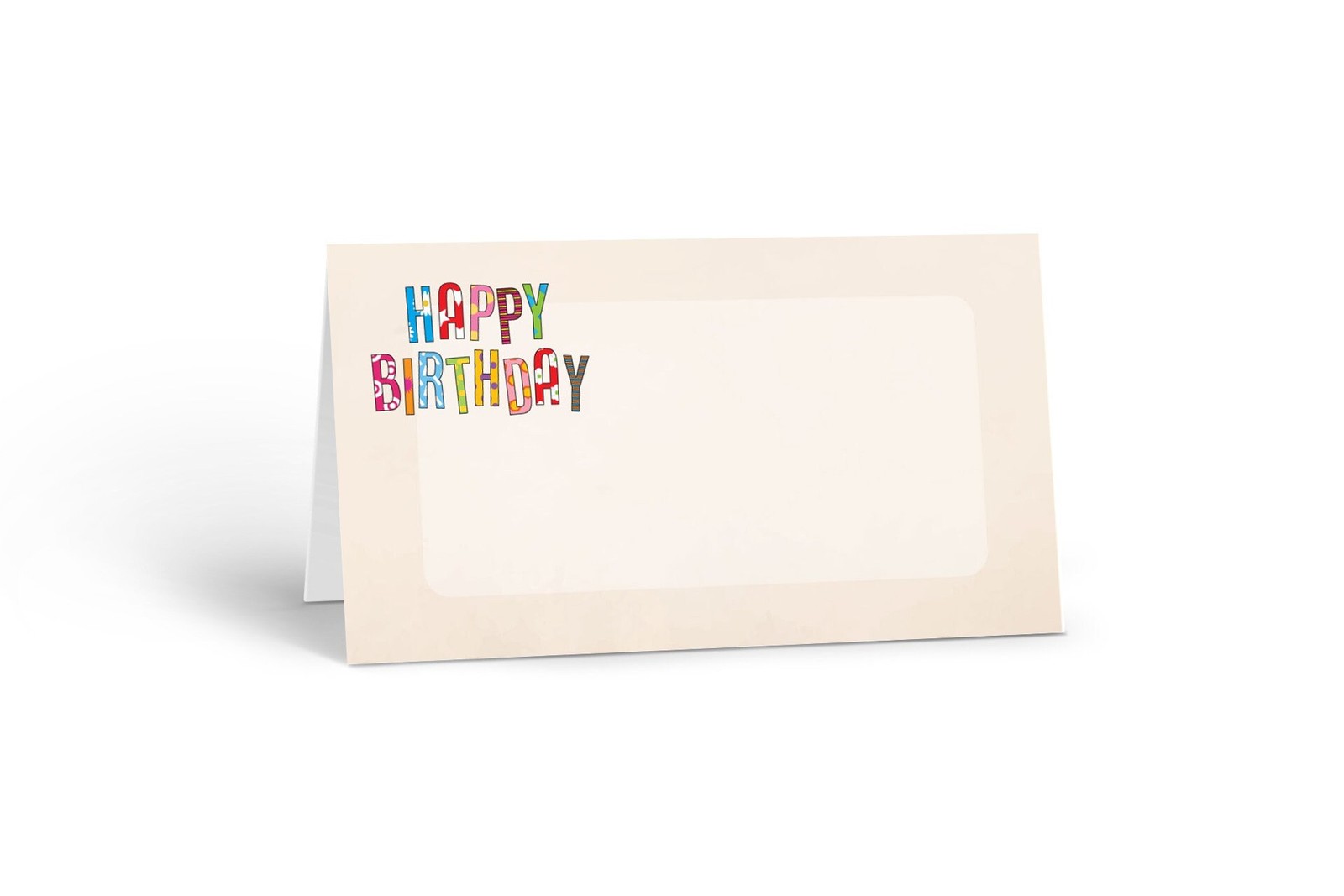 Colorful Happy Birthday Place Cards – 25 Place Cards