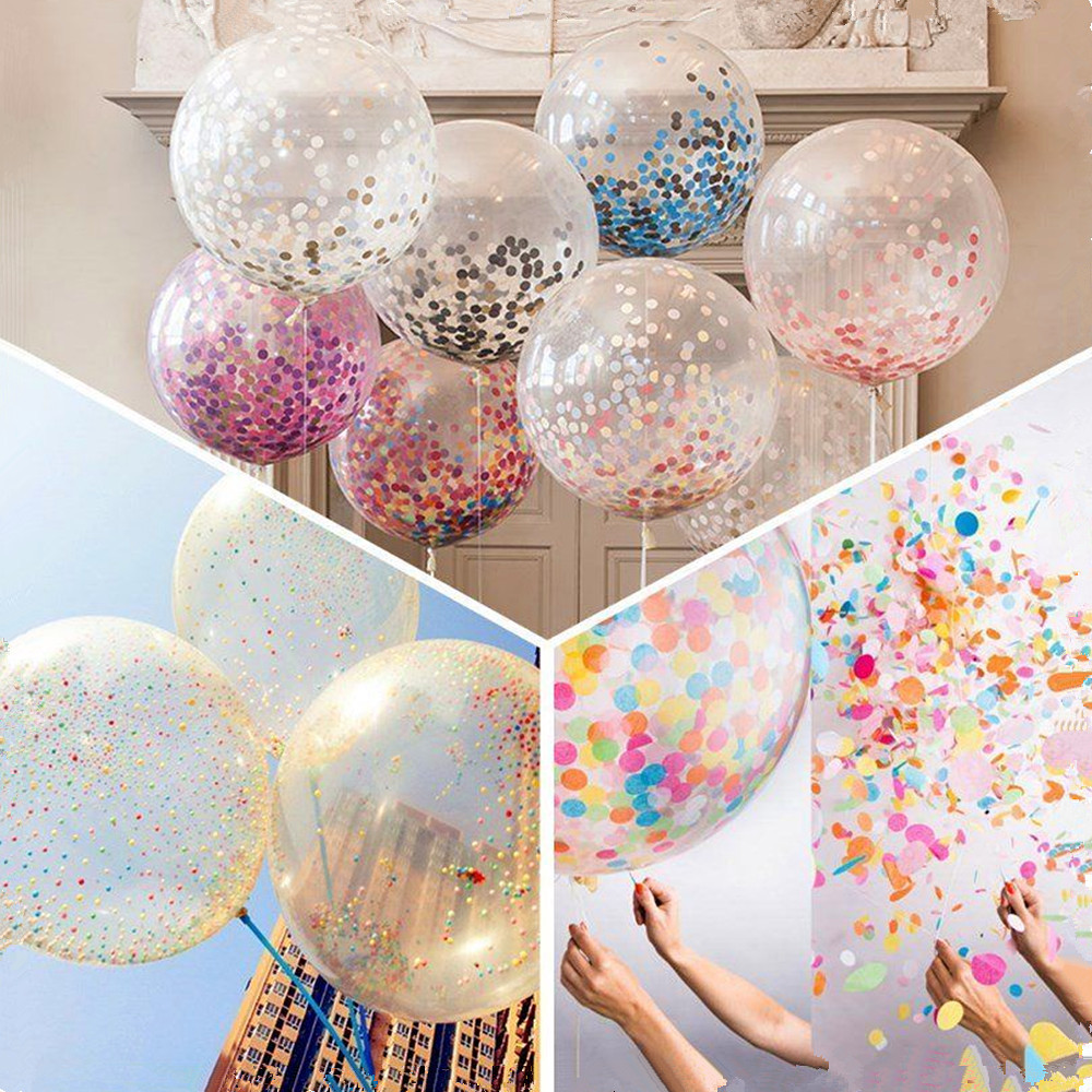 20PCS Colorful Confetti Balloon Birthday Wedding Party Decor Helium Balloons 12″