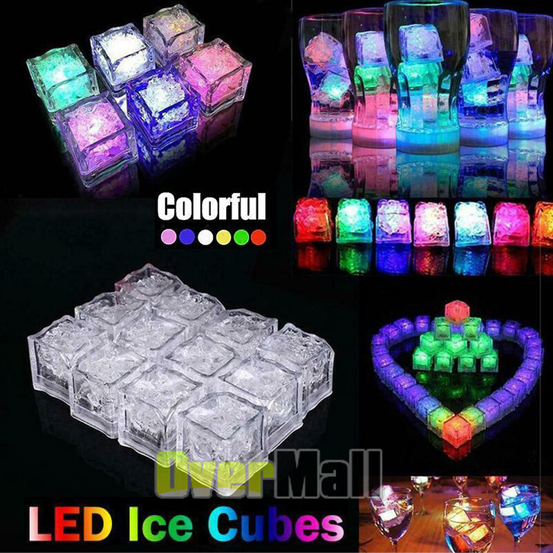 4-120x Light Up Ice Cube for Drinks Multi-Color LED Ice Cubes for Ice Cube Light