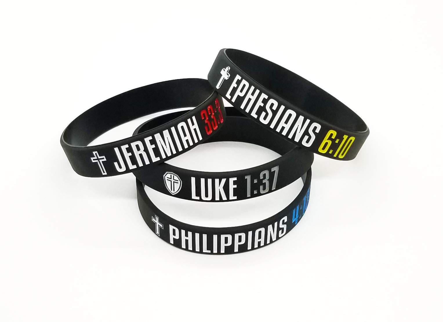 (8-Pack Christian Bible Verses Silicone Bracelets | Religious Gifts Wristband…