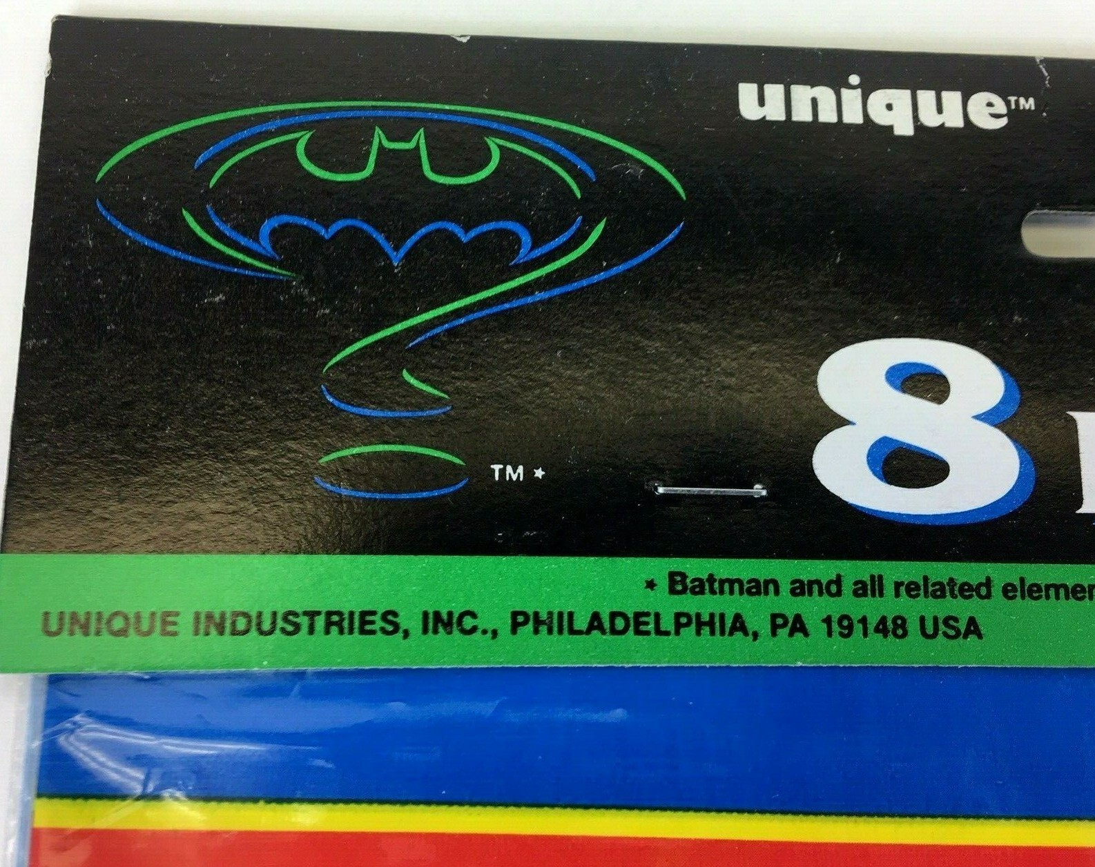 1995 Batman Forever DC Comics Unique 8 Birthday Party Loot Bags Superheroes