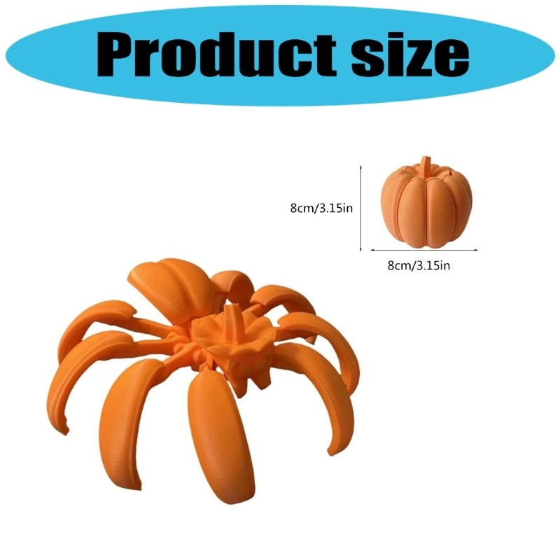 Plastic Halloween Pumpkin Spiders Ornament For Party Outdoor Indoor Decoration