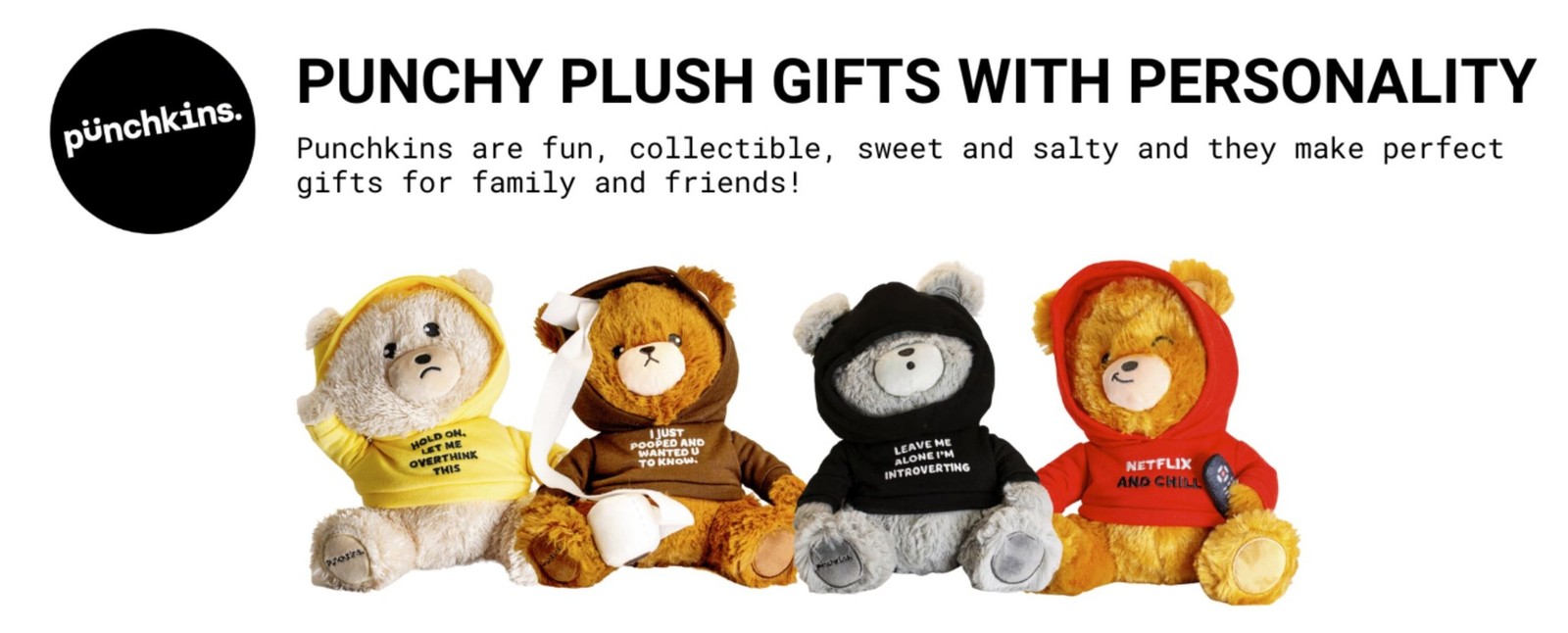 Punchkins 🐻 “Let Me Overthink This” Teddy Bear Plushie – Gift for Overthinkers