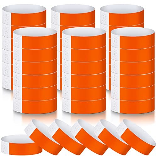 600 Pcs Paper Wristbands Identification Armbands for Concert Events Entrance