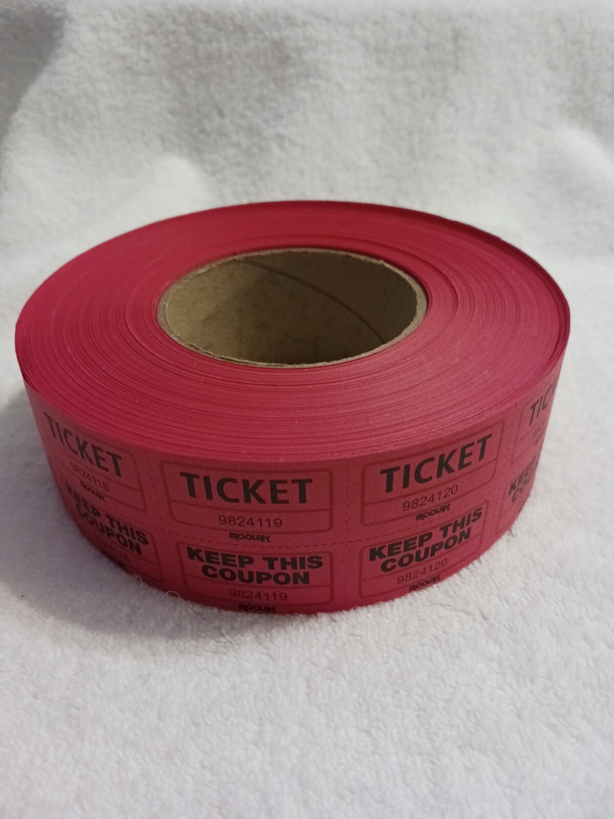 Double Roll of Raffle Tickets red