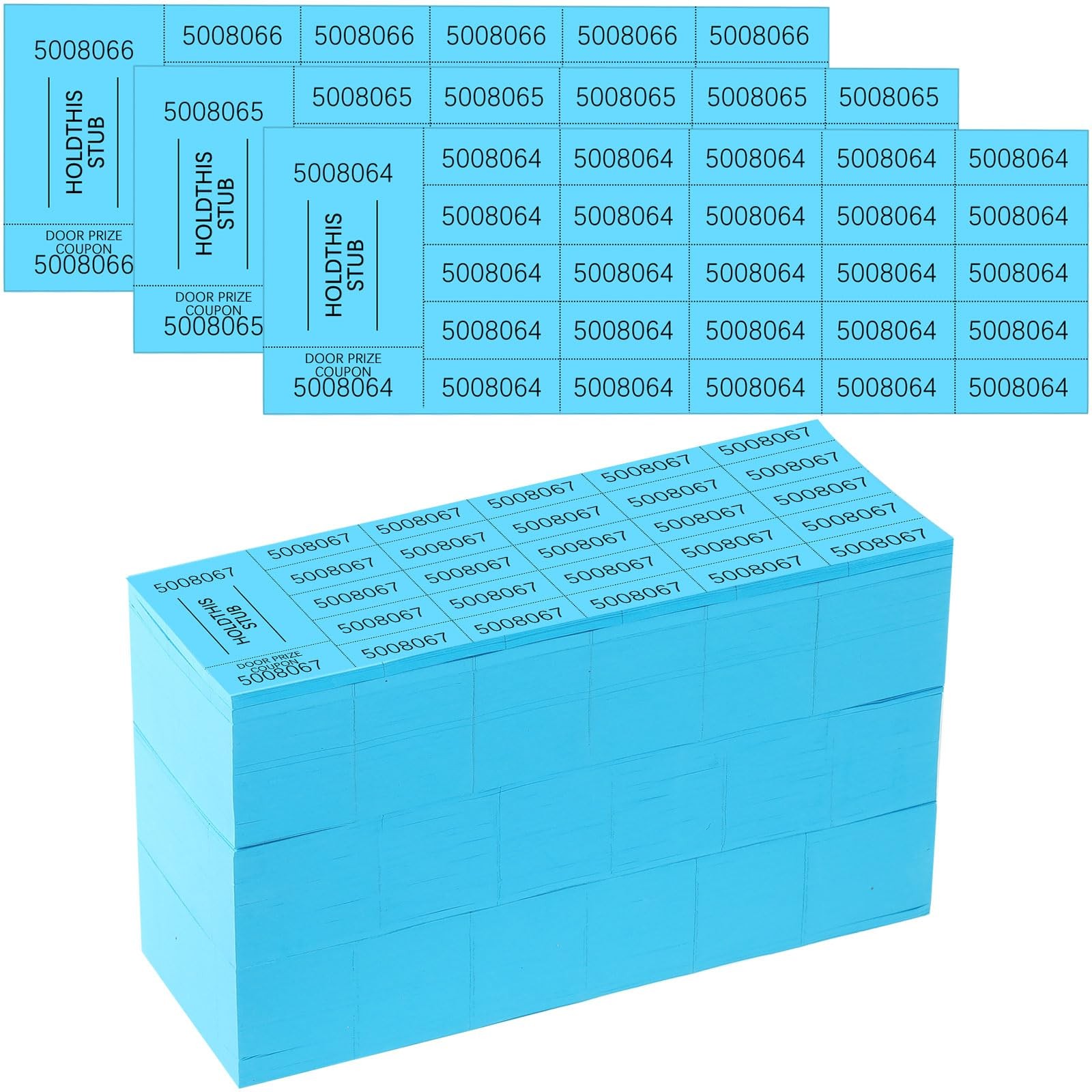 800 Sheets 25 Bid Raffle Tickets Chinese Silent Auction Fundraiser Blue