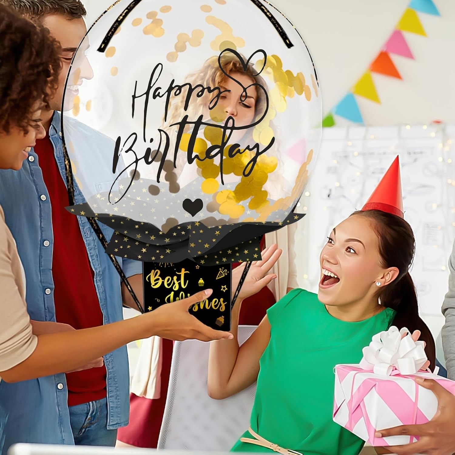 Upgraded Birthday Money Box for Cash Gift Pull, Funny Pull Money Balloon Box …