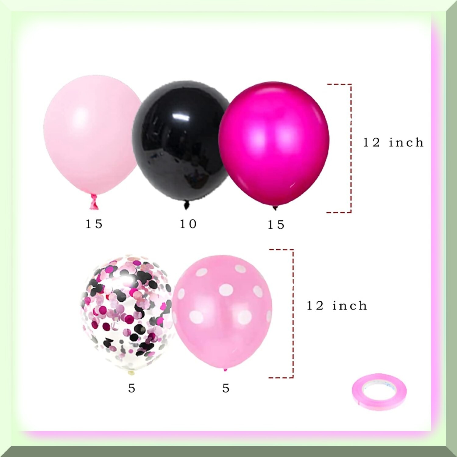 Hot Pink Princess Party Decorations 50 Balloons