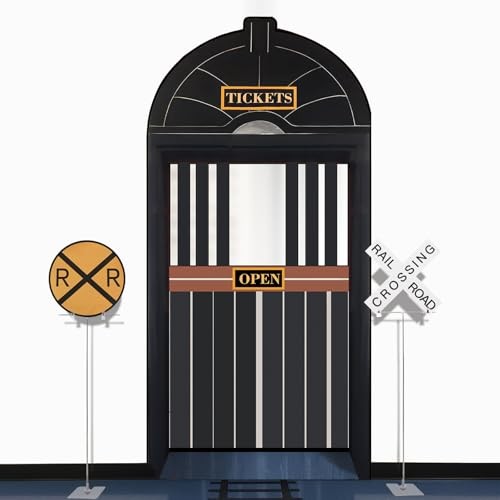 5 Pcs Express Train Ticket Station Ticket Hall Door Curtain Decor 11-37”