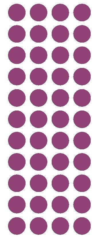 3/4″ Plum Round Color Code Inventory Label Dot Stickers MADE IN USA