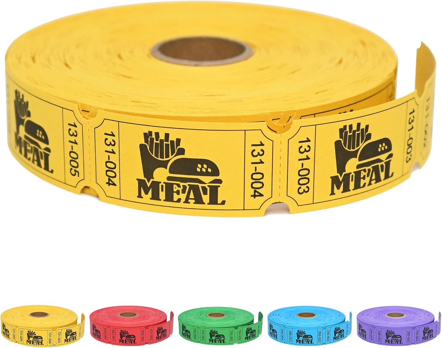 1000 Raffle Tickets Rolls, Meal Tickets Single Roll for Events, Leisure, Movi…