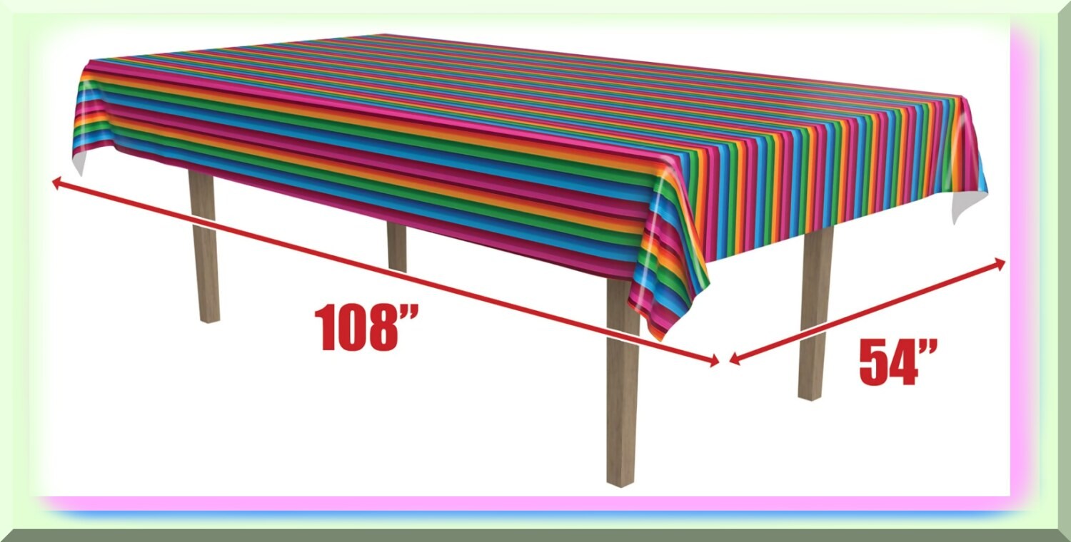 Plastic Tablecloth 54×108 inches for Celebrations