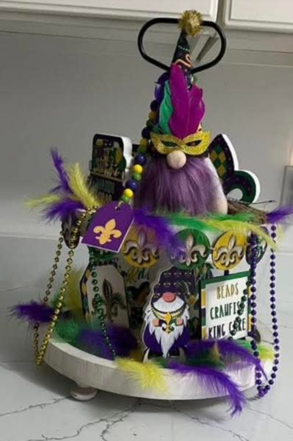 New! 6 Mask Mardi Gras Beads Necklace Motorcycle Bike Rally Throw Bead Party
