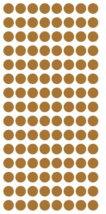1/4″ Metallic Gold Dots Round Vinyl Color Code Inventory 1/4 Inch Dot Stickers