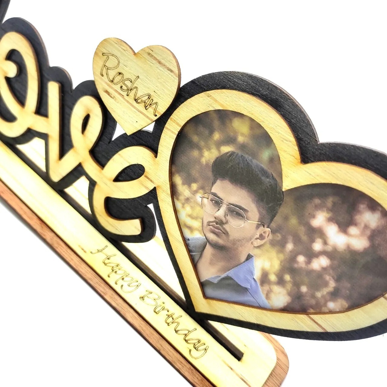 Customised Wooden Love Heart Gift With Your Photo for all occasion