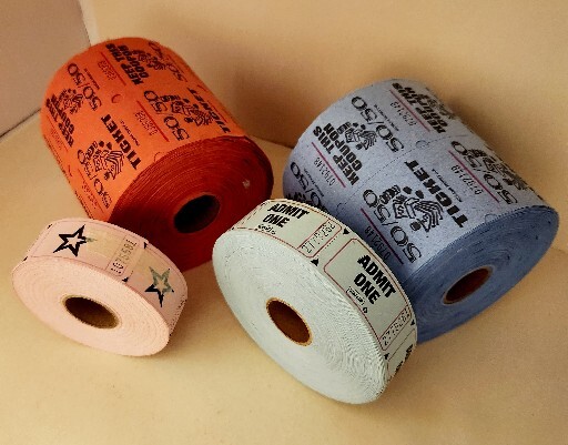 Bundle Off Raffle Tickets 50/50 Tickets Coupon +admit One, Red Raffle Ticket…