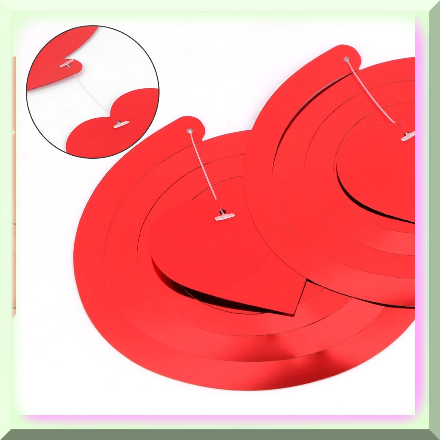 36 Reusable Heart-Shaped Hanging Decorations