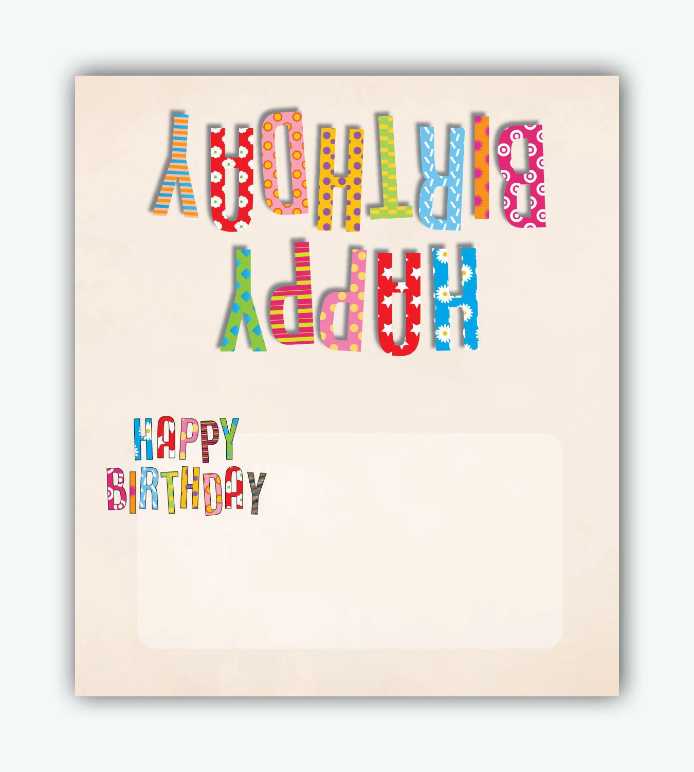 Colorful Happy Birthday Place Cards – 25 Place Cards