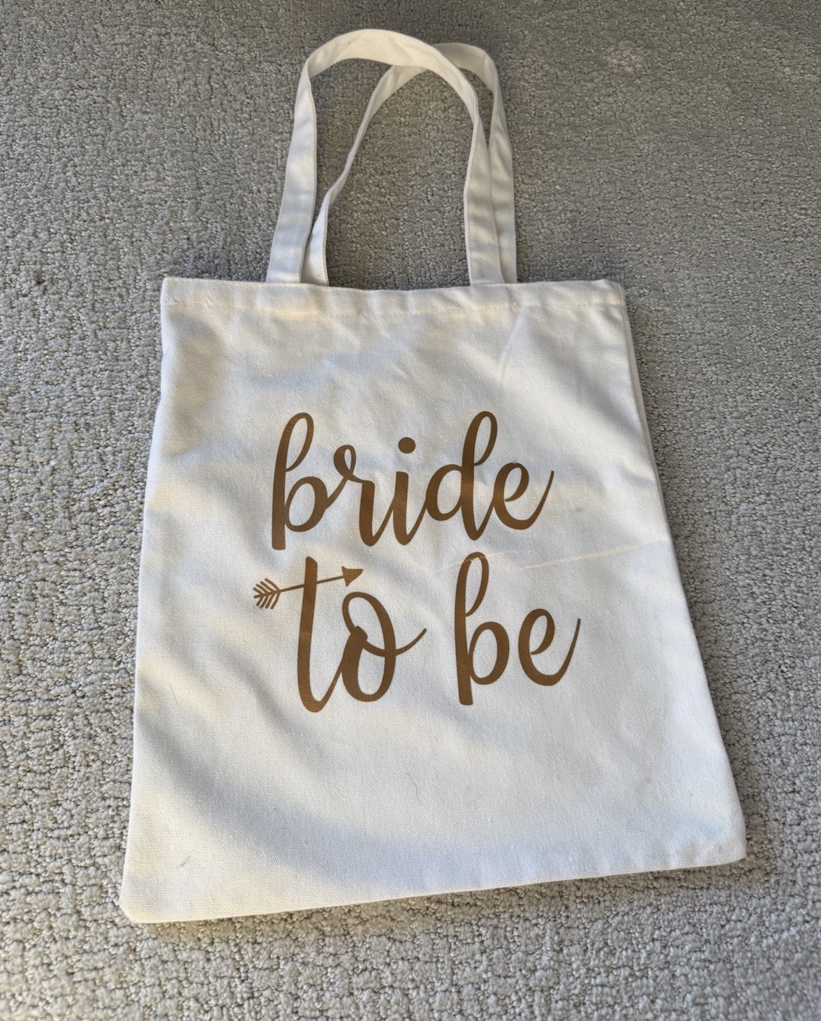 WHITE GOLD BRIDE TO BE TOTE BAG HEN PARTY DO KEEPSAKE GIRLS NIGHT OUT GOODY