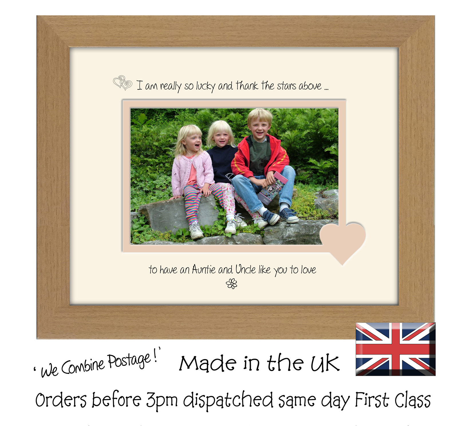 I thank the stars above Auntie and Uncle Photo frame 749F Quality Gift