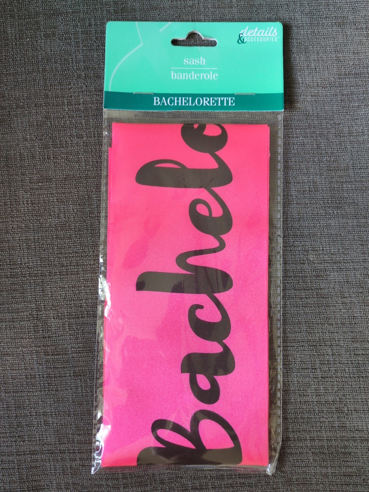 Bachelorette Party Sash – Pink With Black Lettering – Bridal Shower Gift Bride