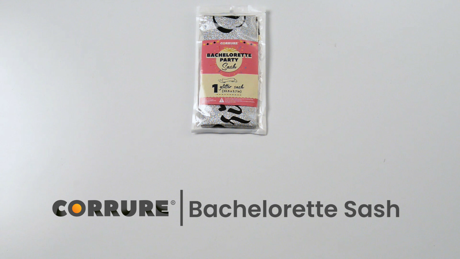 Bride to Be Sash for Bachelorette Party Bridal Shower Silver Glitter Black Foil