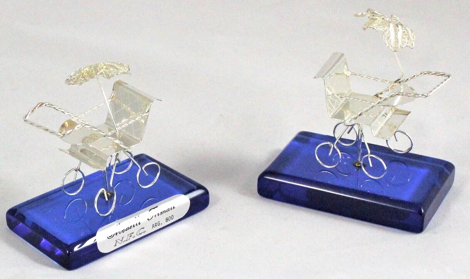 Set Of 10 Birth Baptism Favors Baby Girl Baby Boy Silver Baby Carriage