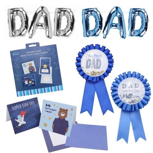Father’s Day Cards, Balloon, Badges – Choose Item