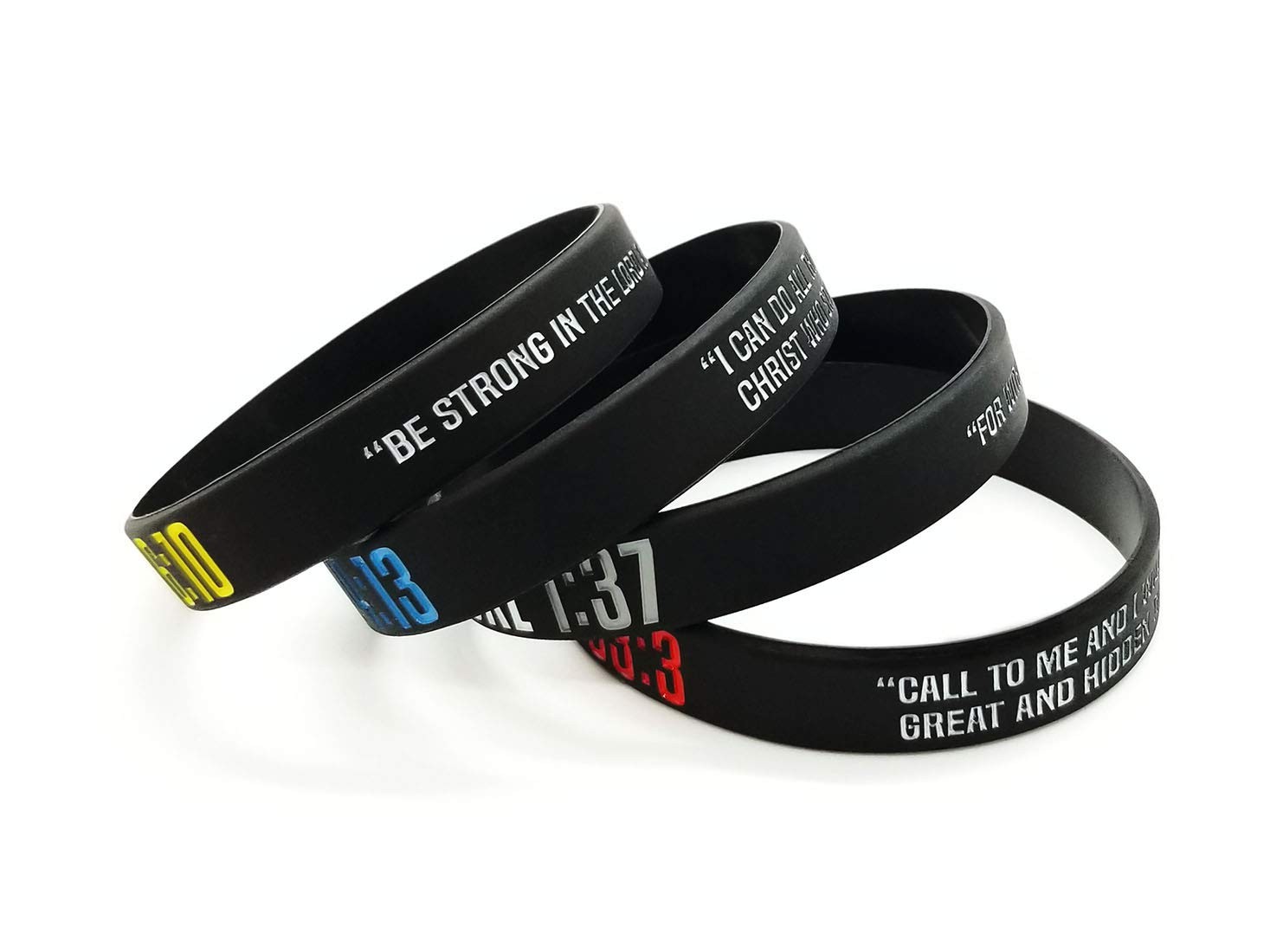(8-Pack Christian Bible Verses Silicone Bracelets | Religious Gifts Wristband…