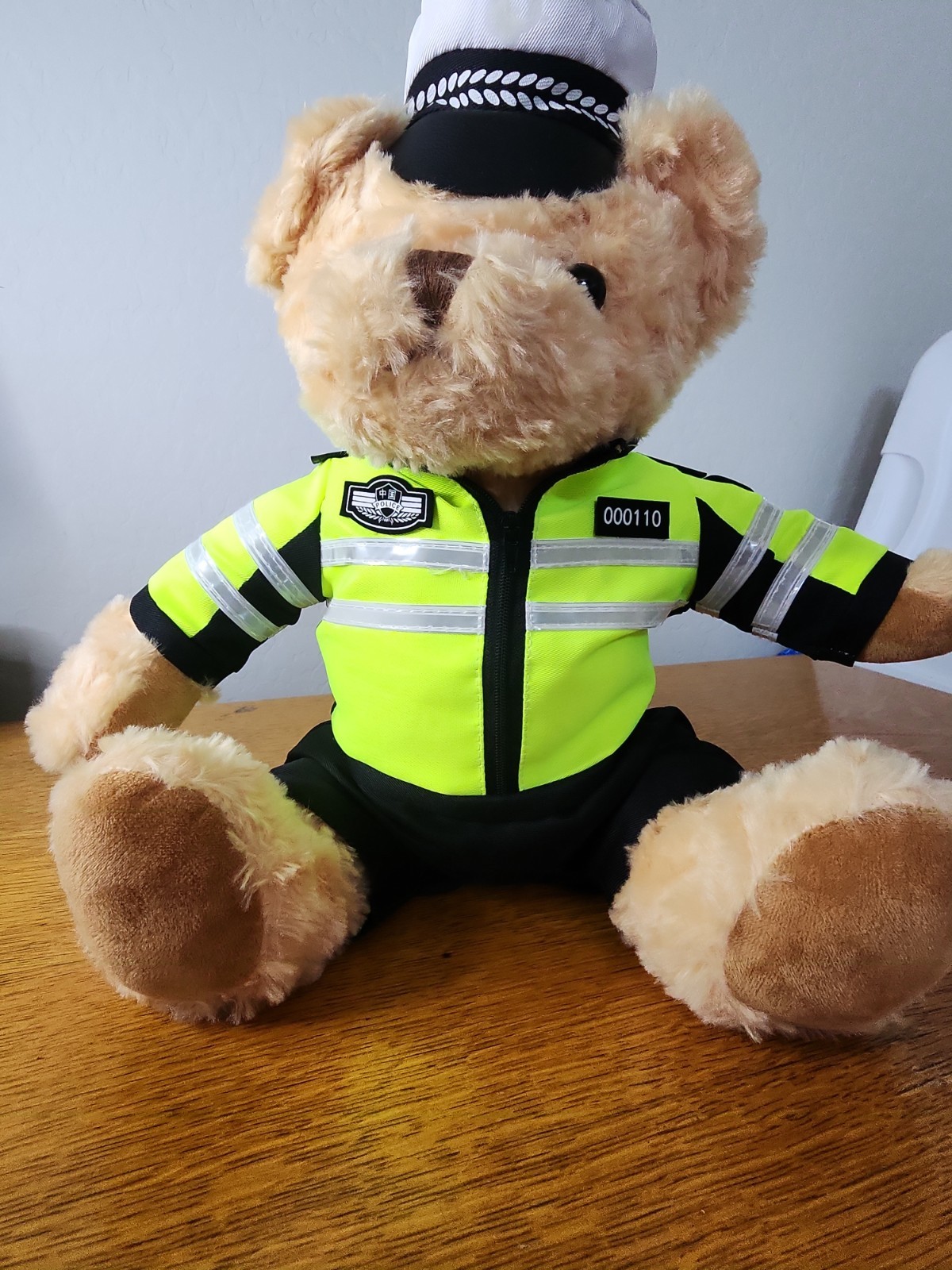 Traffic Police Teddy Bear Doll Uniform and Hat Teddy Bear Plush