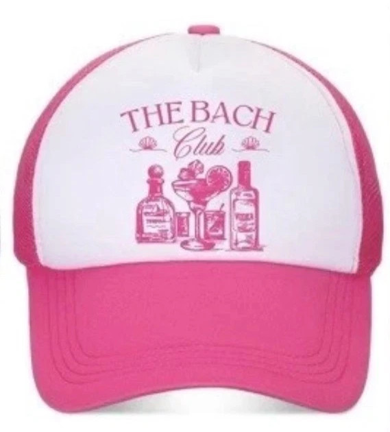 The Bach Club Hats for Women Bachelorette Party Hats -7 Pink- 1 White. NEW