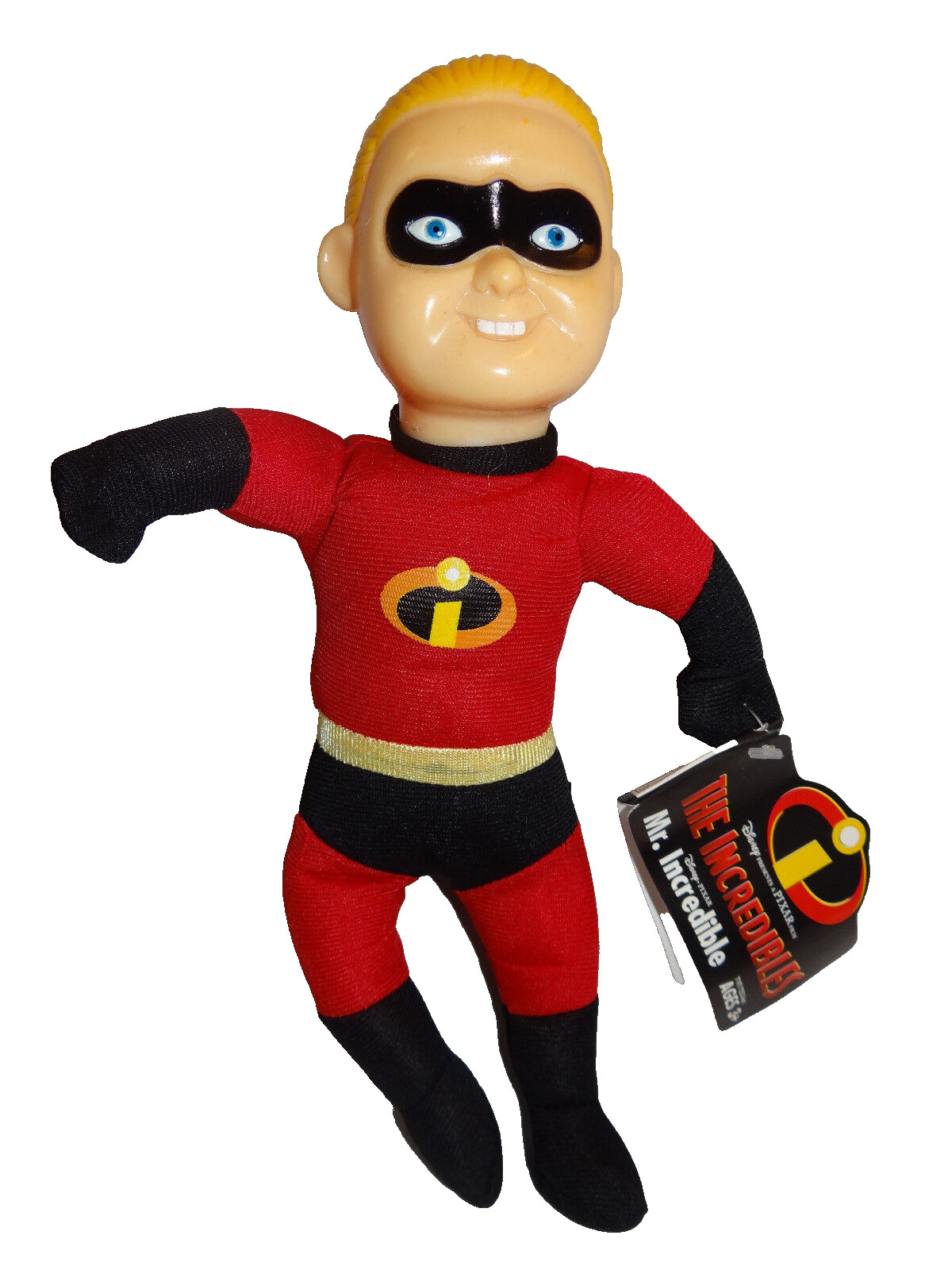 NEW WITH TAGS DISNEY PIXAR 2004 THE INCREDIBLES DASH 10 “PLUSH PLASTIC HEAD