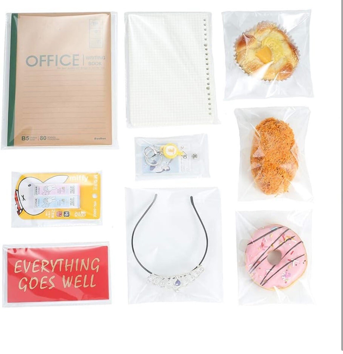 1000 Clear Resealable Self Adhesive Cello Lip Tape Self Seal Bags 1.6 Mil New