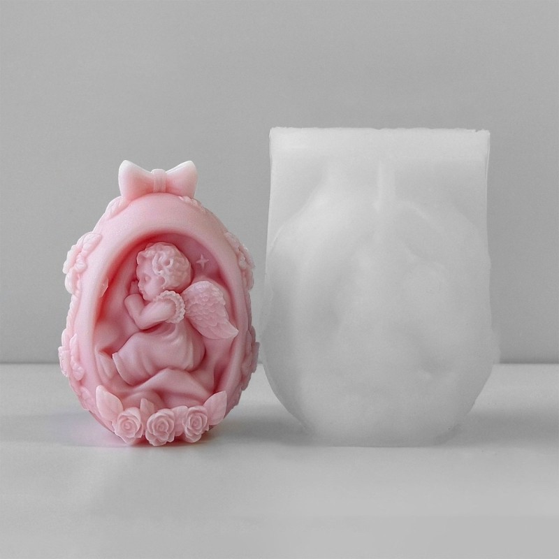 Sturdy Silicone Tabletop Display Mold For DIY Baby Angel Eggs Easter Ornaments