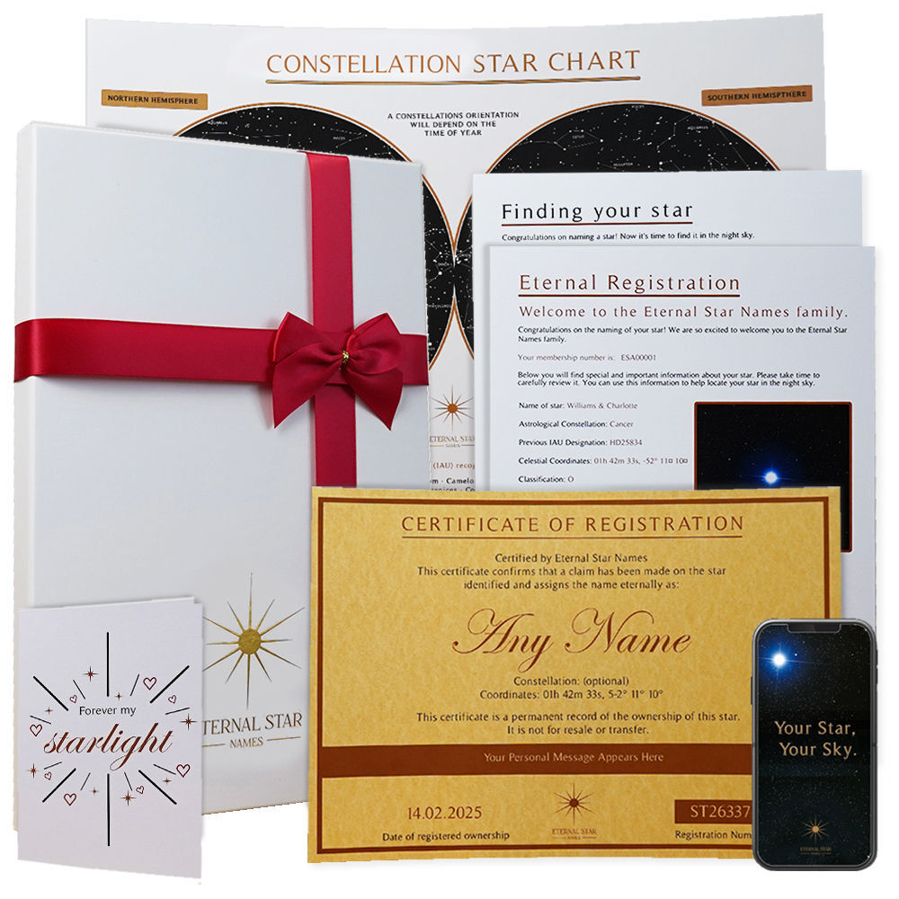 Romantic Name A Star Anniversary Gift for Him & Her – I Love You Gift