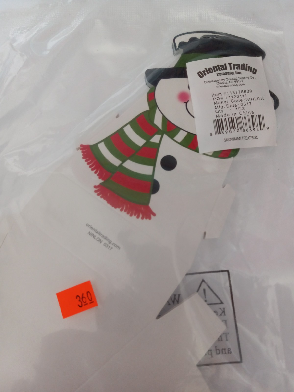 Snowman Mini Treat Boxes (dz.) – New – Unused