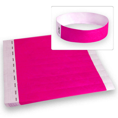 100, 500, 1000 Count – 3/4″ Paper Armbands-Choose Your Color – Clubs, ID Bands